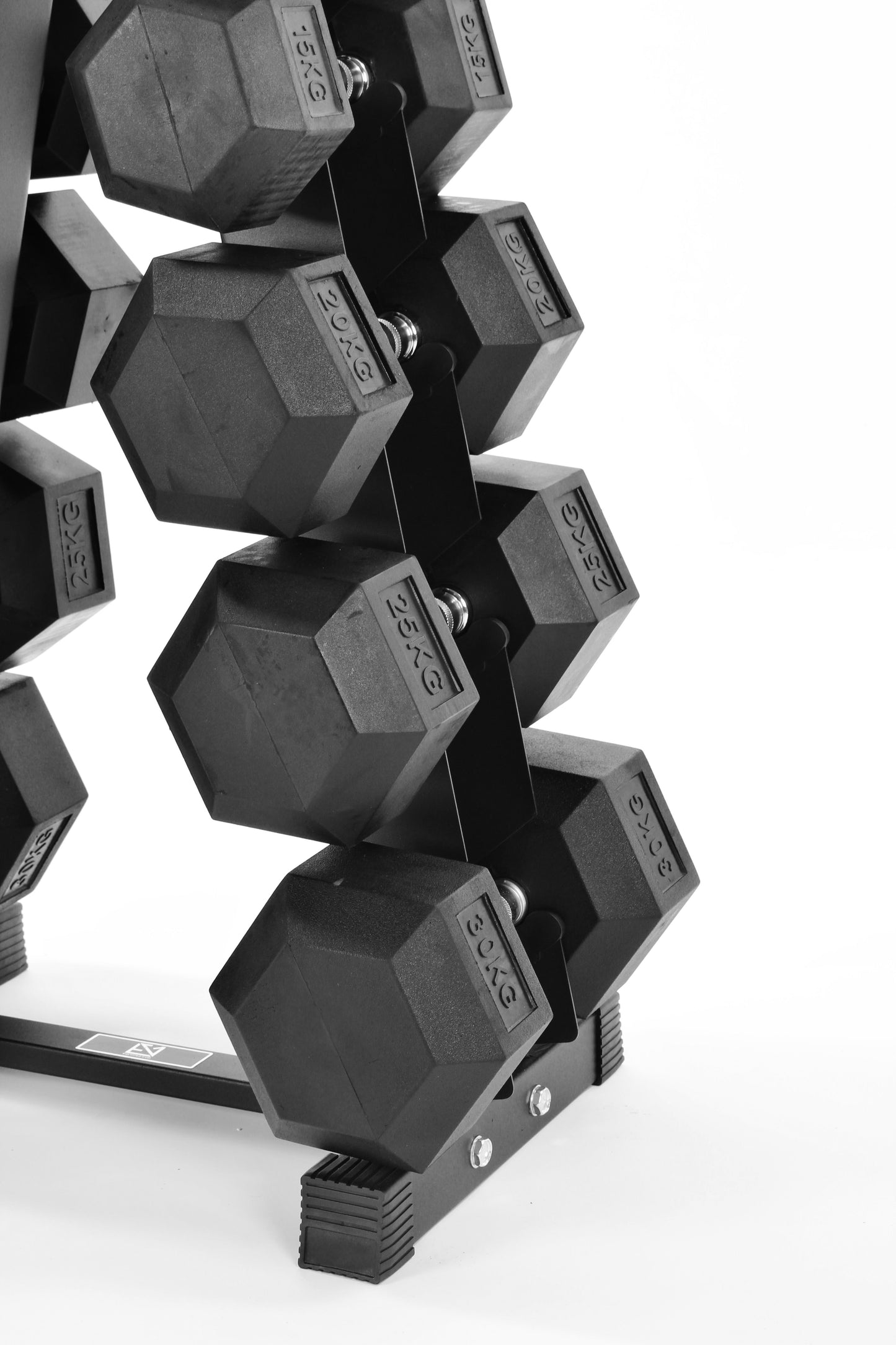 5kg-30kg Hex Dumbbell Set & 6-Tier Rack Only In Postanoh