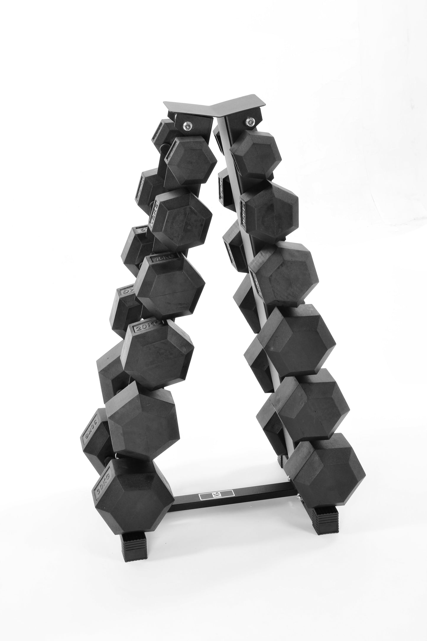 5kg-30kg Hex Dumbbell Set & 6-Tier Rack Only In Postanoh