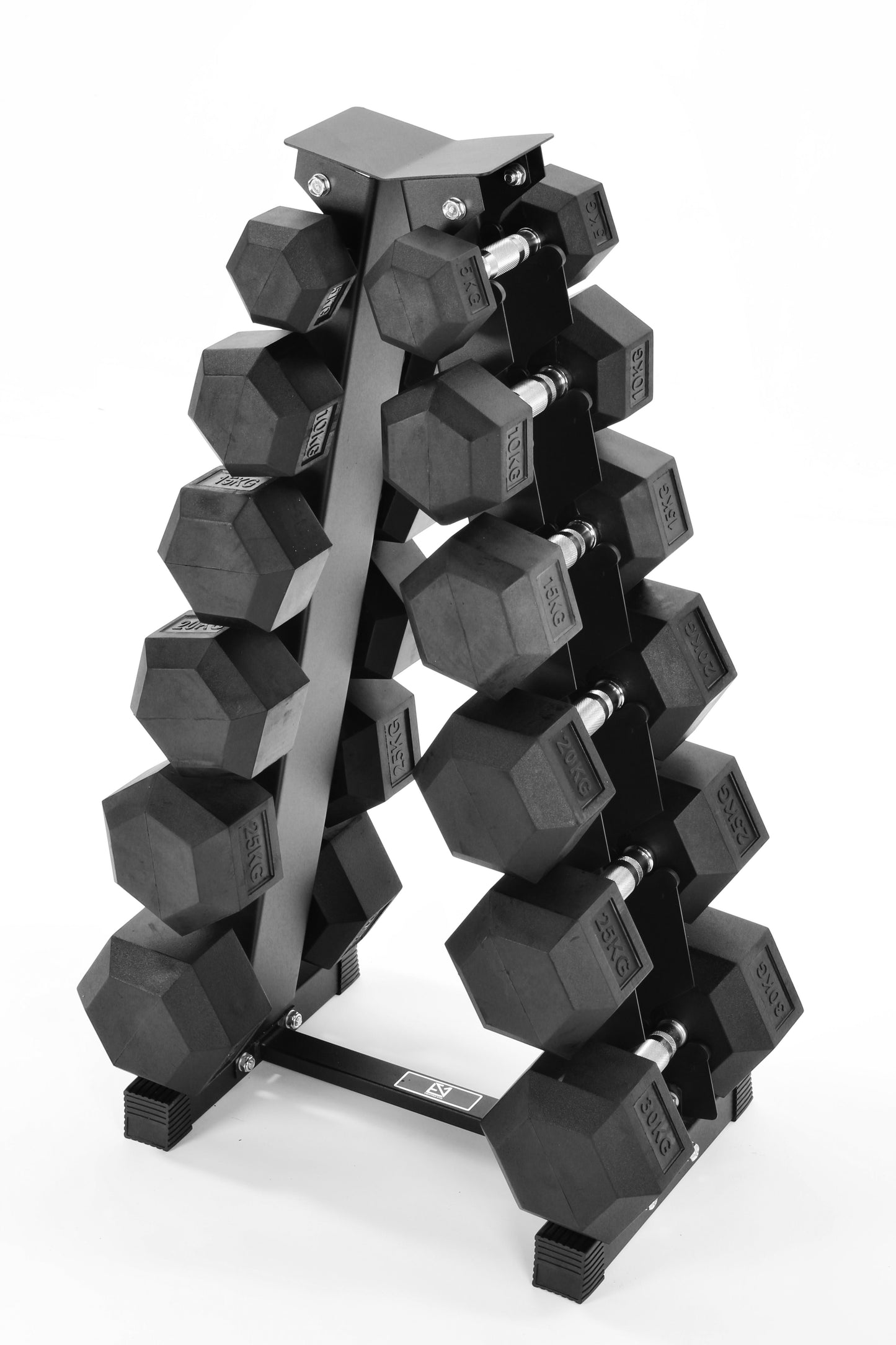 5kg-30kg Hex Dumbbell Set & 6-Tier Rack Only In Postanoh