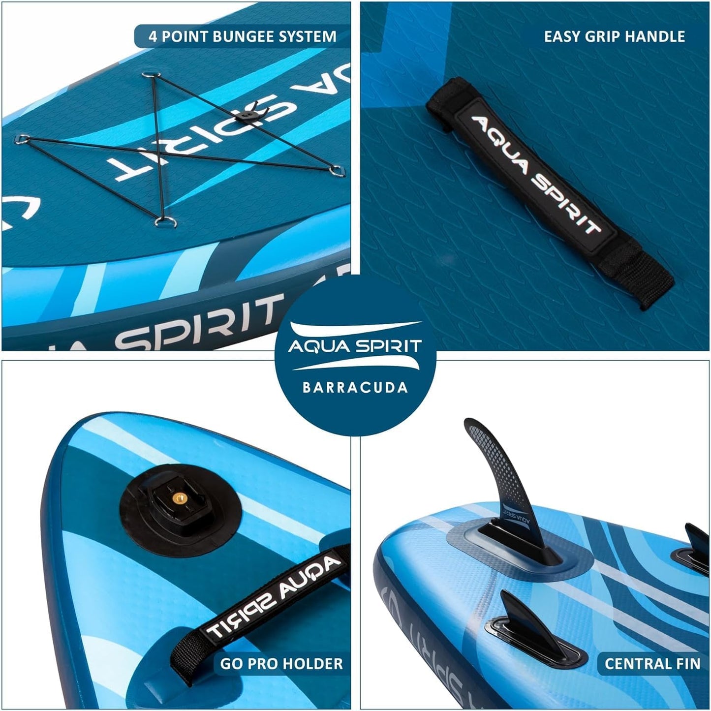 Aqua Spirit Barracuda iSUP/Kayak Inflatable Stand Up Paddle Board 2025 Only In Postanoh