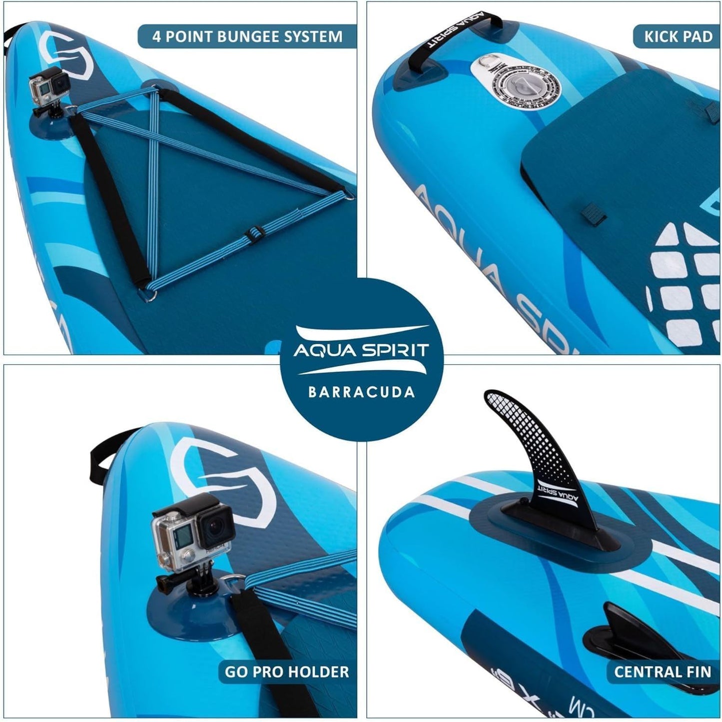Aqua Spirit Barracuda iSUP/Kayak Inflatable Stand Up Paddle Board 2025 Only In Postanoh