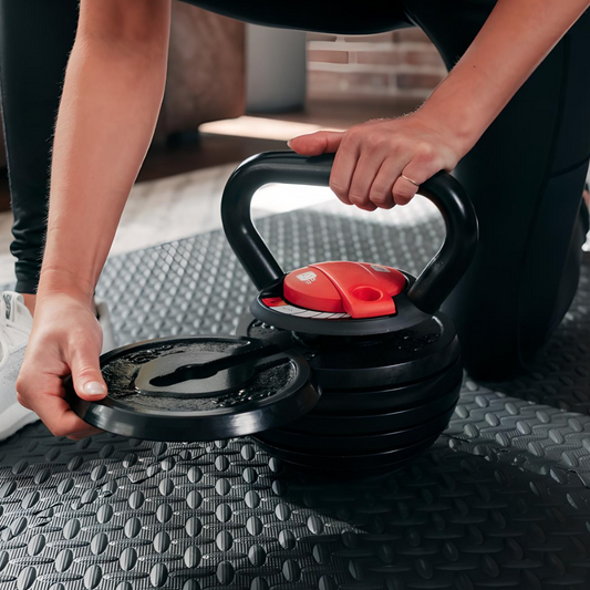 Adjustable 24kg Dumbbells Pair & 18kg Adjustable Kettlebell Package Only In Postanoh