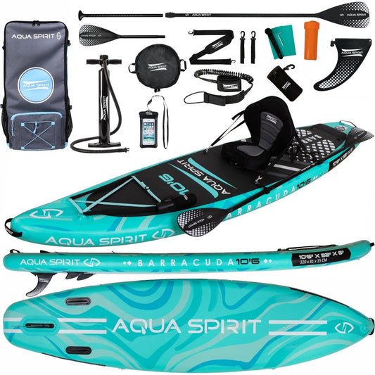 Aqua Spirit Barracuda iSUP/Kayak Inflatable Stand Up Paddle Board 2025 Only In Postanoh