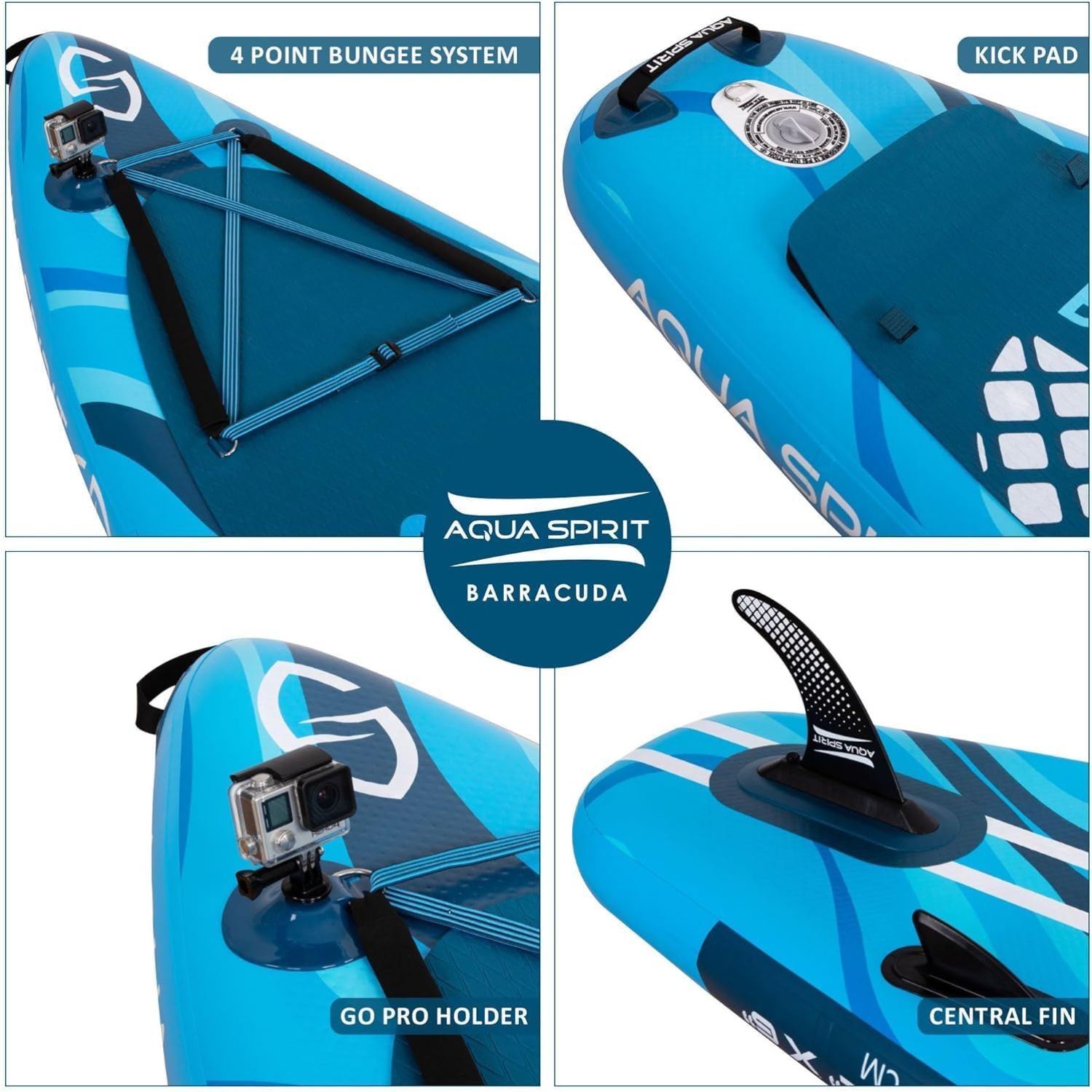Aqua Spirit Barracuda iSUP/Kayak Inflatable Stand Up Paddle Board 2025 Only In Postanoh